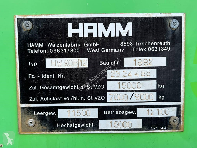 Jordstamper Hamm HW90B/12 - Excellent Working...