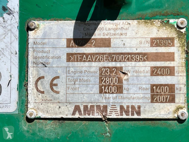 Compactador Ammann AV26-2 COMPTEUR ROULEAU...