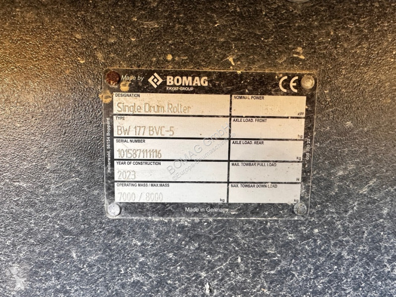 Compactador Bomag  BW 177 BVC-5  Stage V/Tier 4f