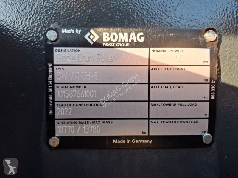 Compactador Bomag  BW 211 DH-5 Stage IV/TIER4f