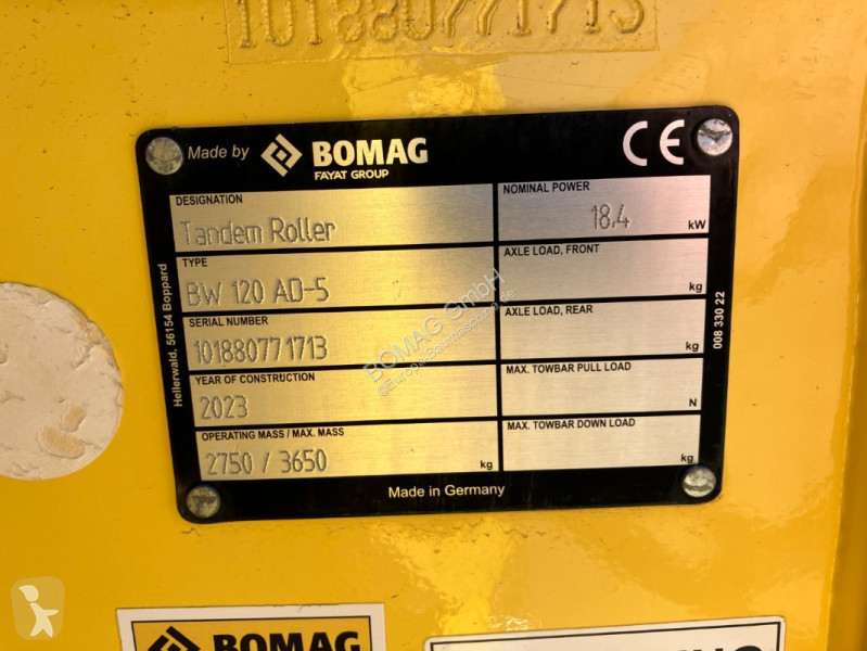 Compattatore Bomag BW 120 AD-5 Stage V/Tier 4f