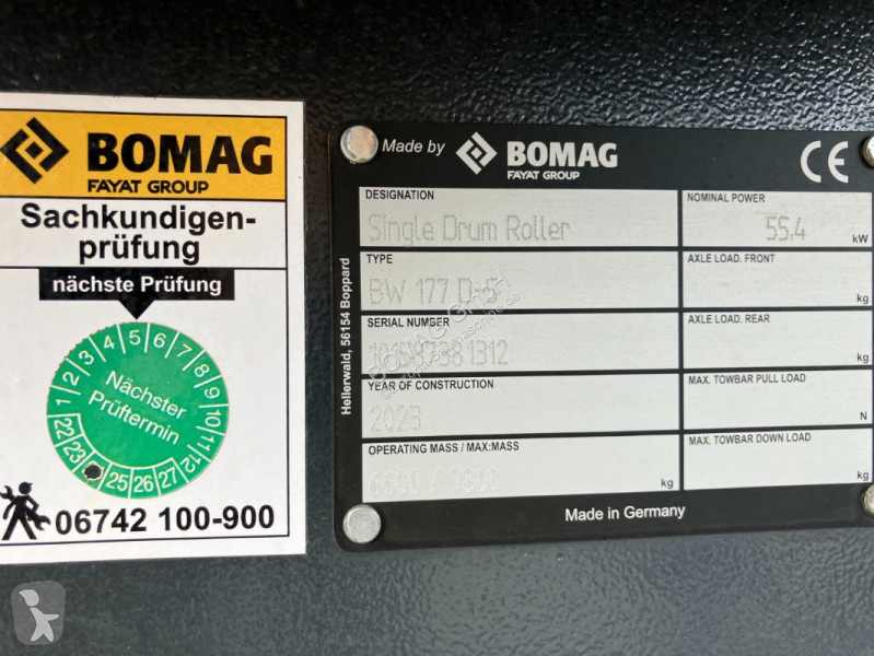 Compattatore Bomag  BW 177 D-5  Stage V/Tier 4f