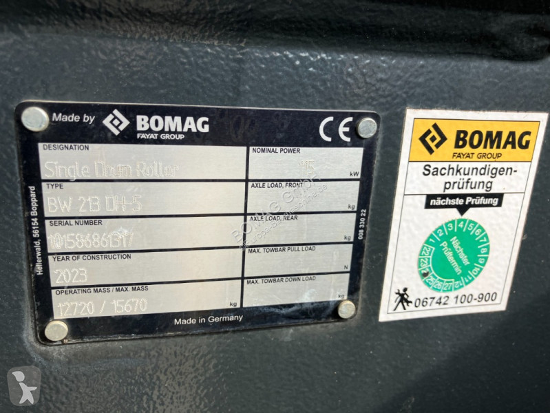 Jordstamper Bomag BW 213 DH-5 Stage V/Tier 4f