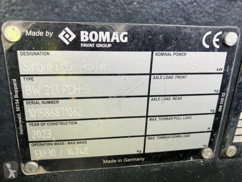 Zhutňovač Bomag  BW 213 PDH-5  Stage V/Tier 4f