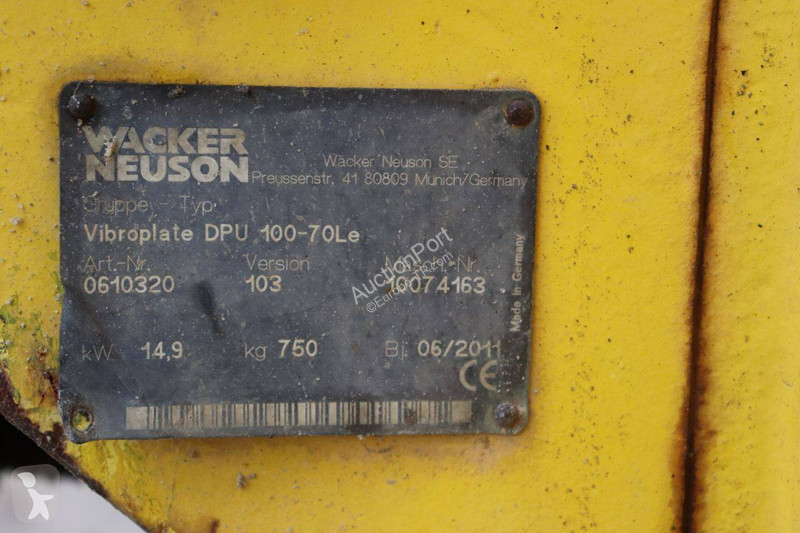 مدحلة Neuson Vibroplate DPU 100-70Le