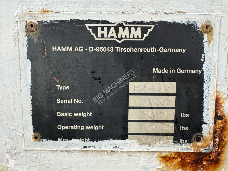 Compactador Hamm HW90 / 8