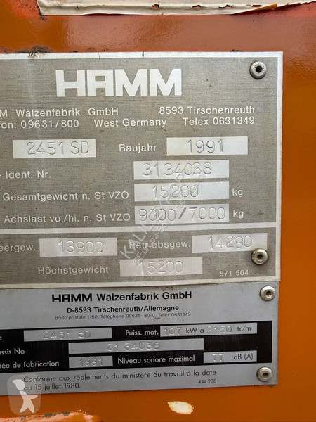 Zhutňovač Hamm 2451SD 15.2T Compactor Roller...