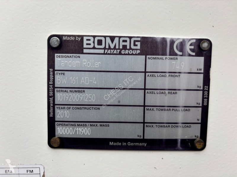 Compactor Bomag BW 161 AD-4 - BW161 - BW 161