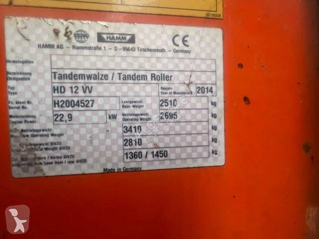 Compactor Hamm HD 12 VV
