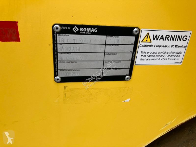 Zhutňovač Bomag  BW 202 AD-4  Stage IIIa/Tier 3