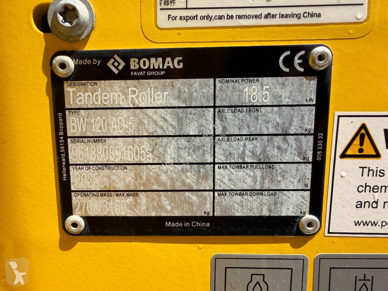 Zhutňovač Bomag BW120 AD5