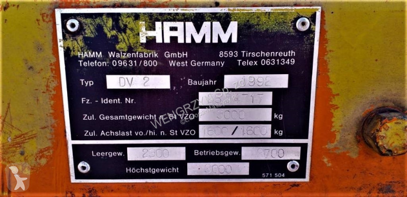 Compactor  Walec wibracyjny HAMM DV 2