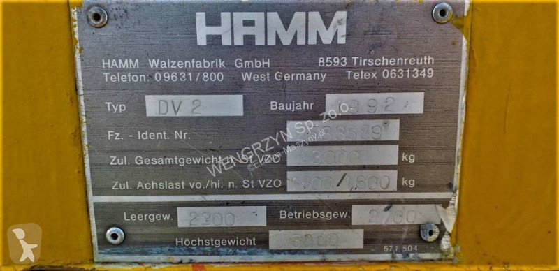 Compactor  Walec wibracyjny HAMM DV 2
