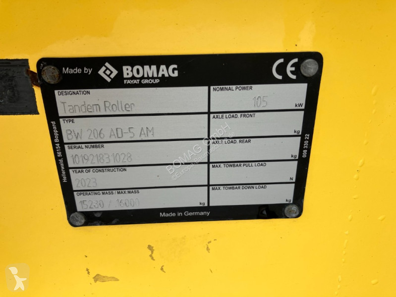 Compacteur Bomag  BW 206 AD-5 AM  Stage V/Tier 4f