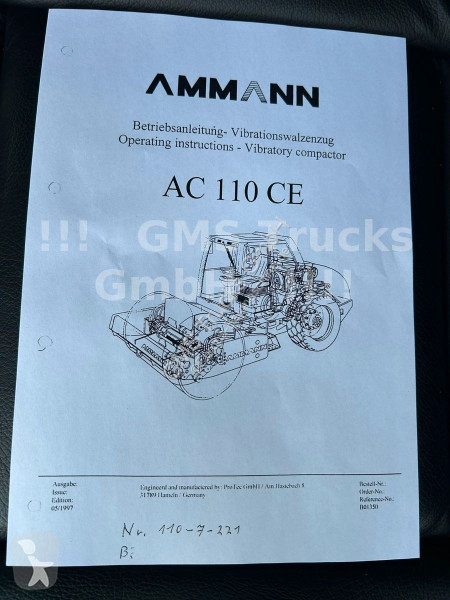 Compacteur Ammann 110 CE / Erdbau Walze /...