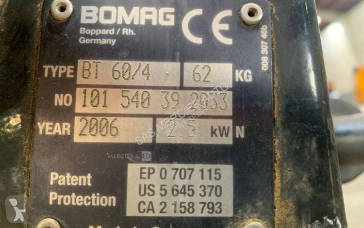 Compactor Bomag pilonneuse essence