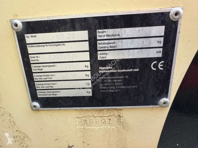 Compactador Ingersoll rand DD22