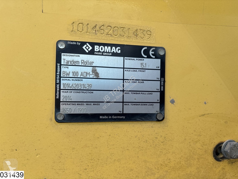 Zhutňovač Bomag 100ADM-5 1284h, 15.1KW
