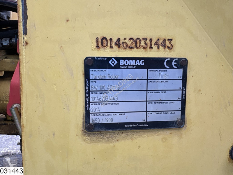 Zhutňovač Bomag 100ADM-5 2252h, 15.1KW