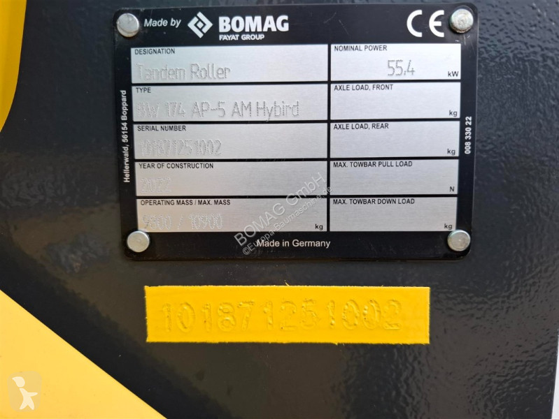 Compactador Bomag  BW 174 AP-5 AM Hybrid Stage...
