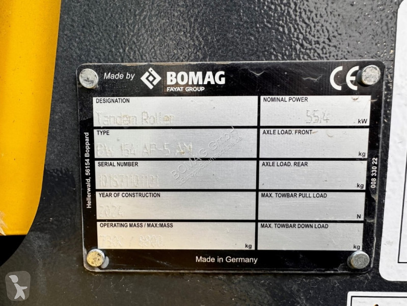 Compactador Bomag  BW 154 AP-5 AM