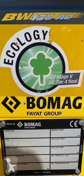 Zhutňovač Bomag BW138AD-5/Stage-V 1er Main...