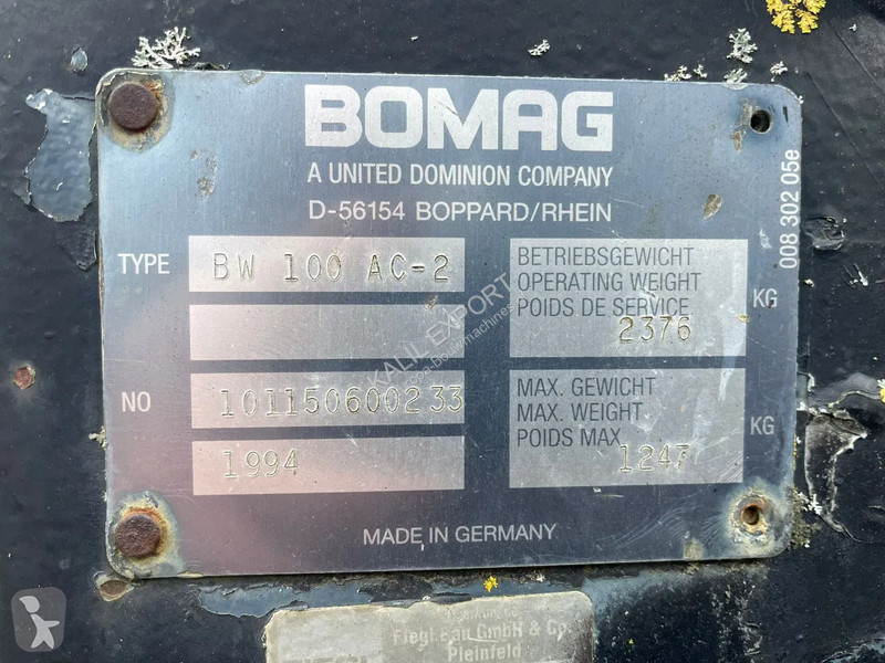 مدحلة Bomag Roller Compactor Good Working