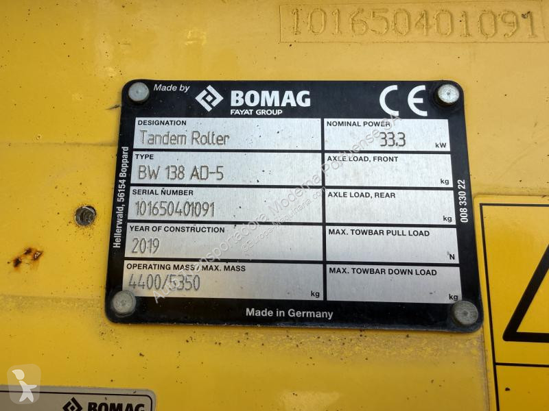 Jordstamper Bomag BW138 AD5