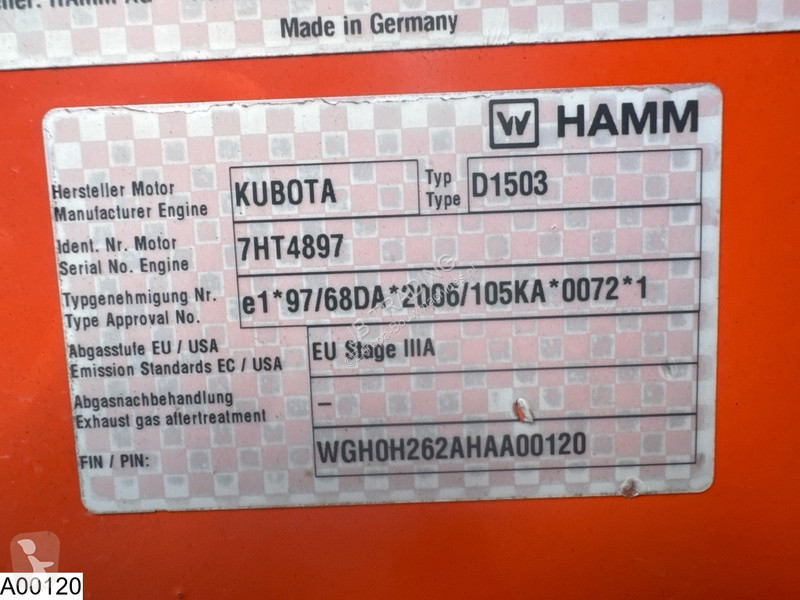 Compactador Hamm 2018, 2475 kg, 22.9 kW Kubota