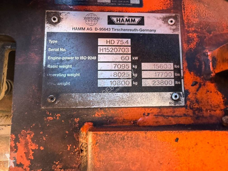 Compacteur Hamm 754