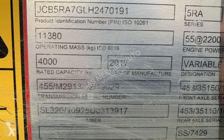 Teleskoplastare JCB chariot telescopique diesel