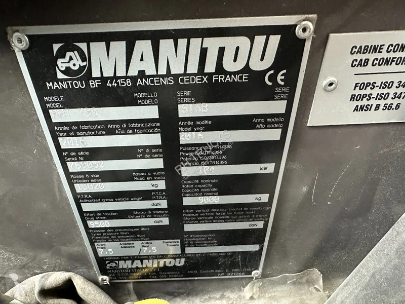 Încărcător telescopic Manitou MHT790 CE,...
