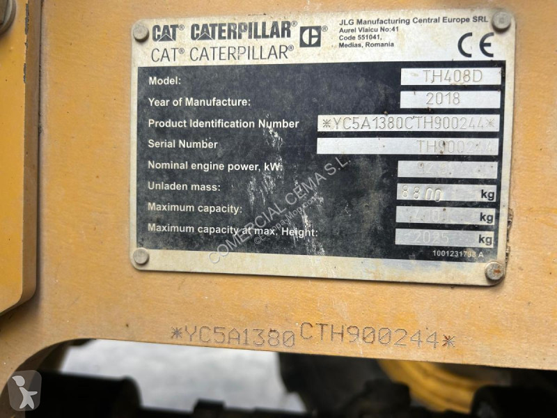 رافعة شوكية تلسكوبية Caterpillar  TH408D