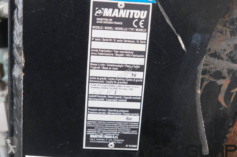 رافعة شوكية تلسكوبية Manitou PT 2000 Lier...