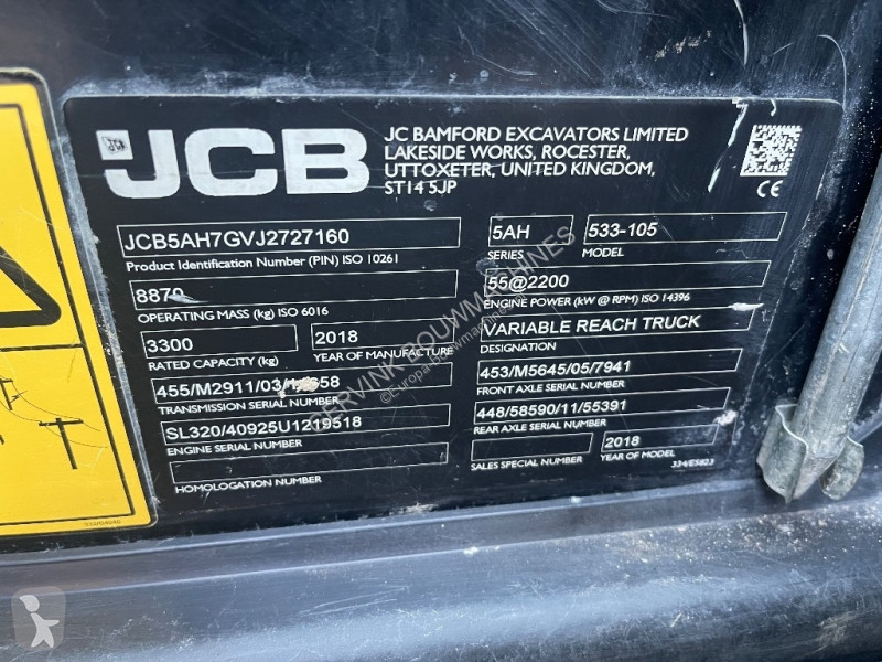 Teleskopisk truck JCB 533-105