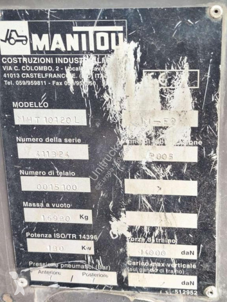 Teleskoplastare Manitou MHT10120L