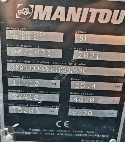 Încărcător telescopic Manitou EASY 75D ST5 S1