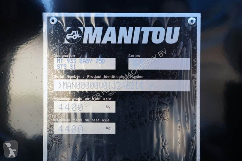 Teleskopisk truck Manitou MT933 EASY 75D ST5 S1...