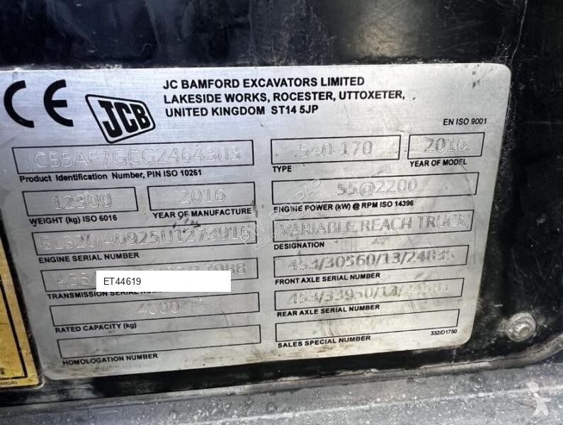Încărcător telescopic JCB 540-170