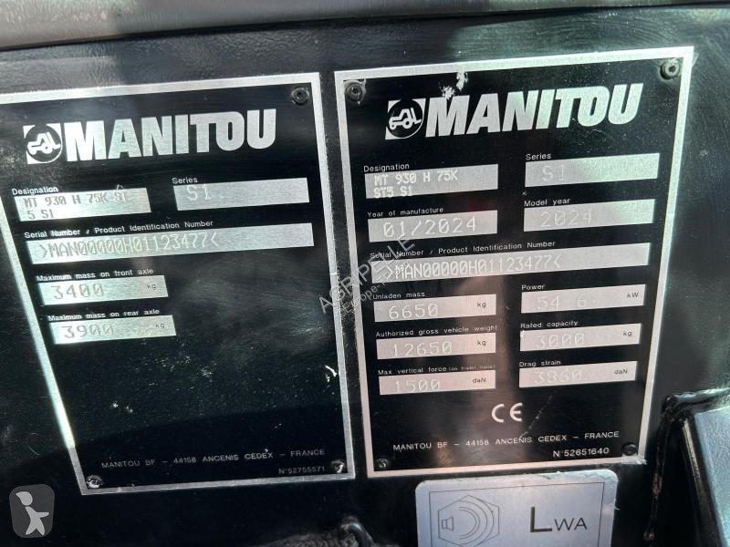 Teleskopický vozík Manitou  MT930H