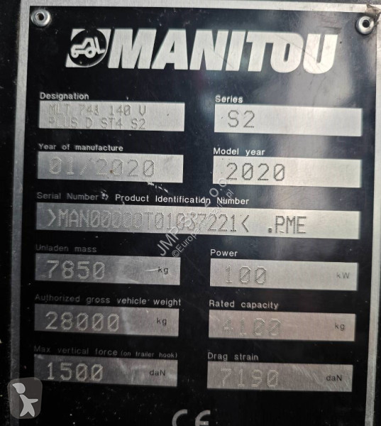 Teleskopický vozík Manitou MLT 741 140V+ ST4 S2...