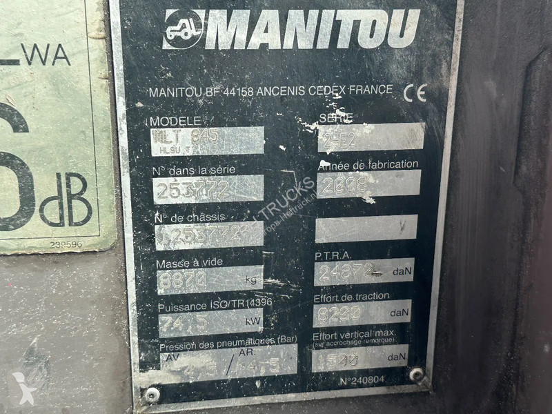 Verreiker Manitou MLT845 7401 uur CE