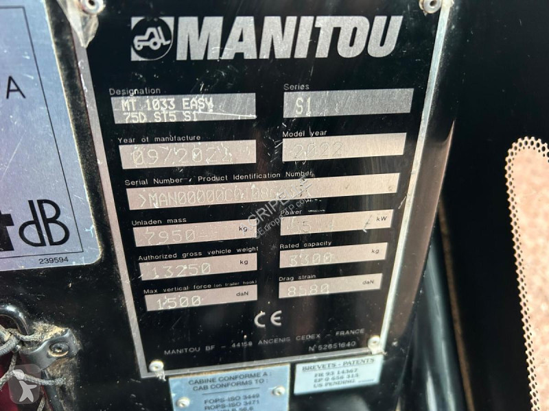 Teleskopický manipulátor Manitou  MT1033
