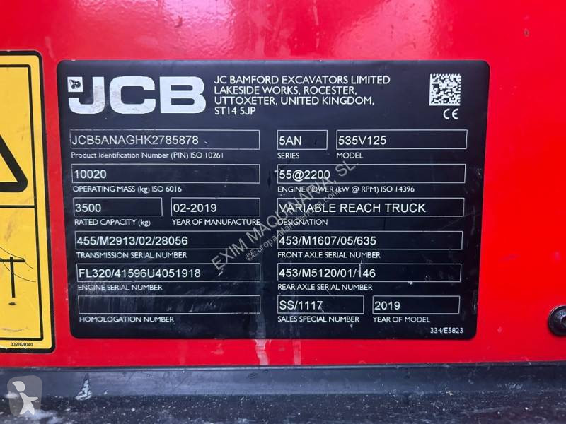 Carretilla telescópica JCB 535v125