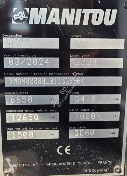 Teleskopický manipulátor Manitou MT 930 H