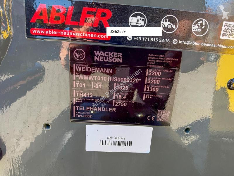 Teleskopický vozík Wacker Neuson TH412