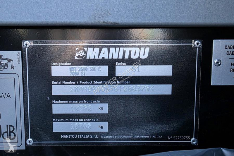 Verreiker Manitou MRT2660 360E 100% Electric 65...