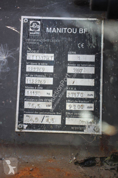 Телескопический погрузчик Manitou MT1337SLT
