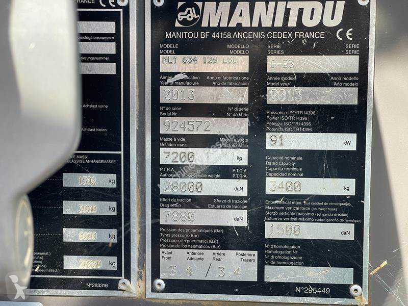 Chariot télescopique Manitou MLT 634 - 120