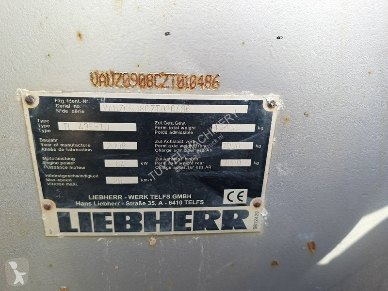 رافعة شوكية تلسكوبية Liebherr TL 435-10...